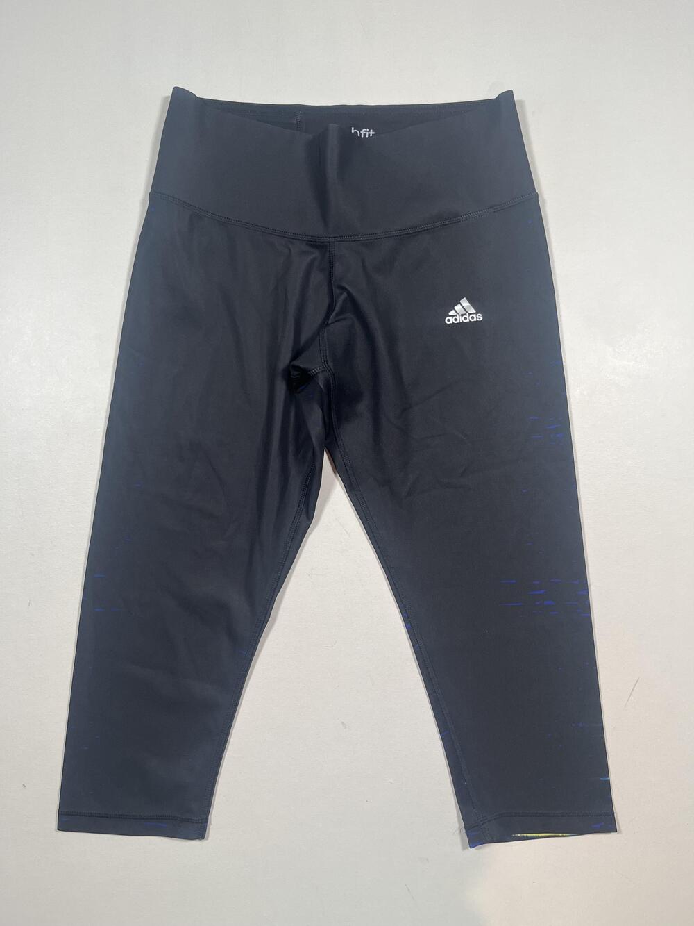 Adidas Techfit Leggings Womens Medium Black Capri Compression Striped Climalite